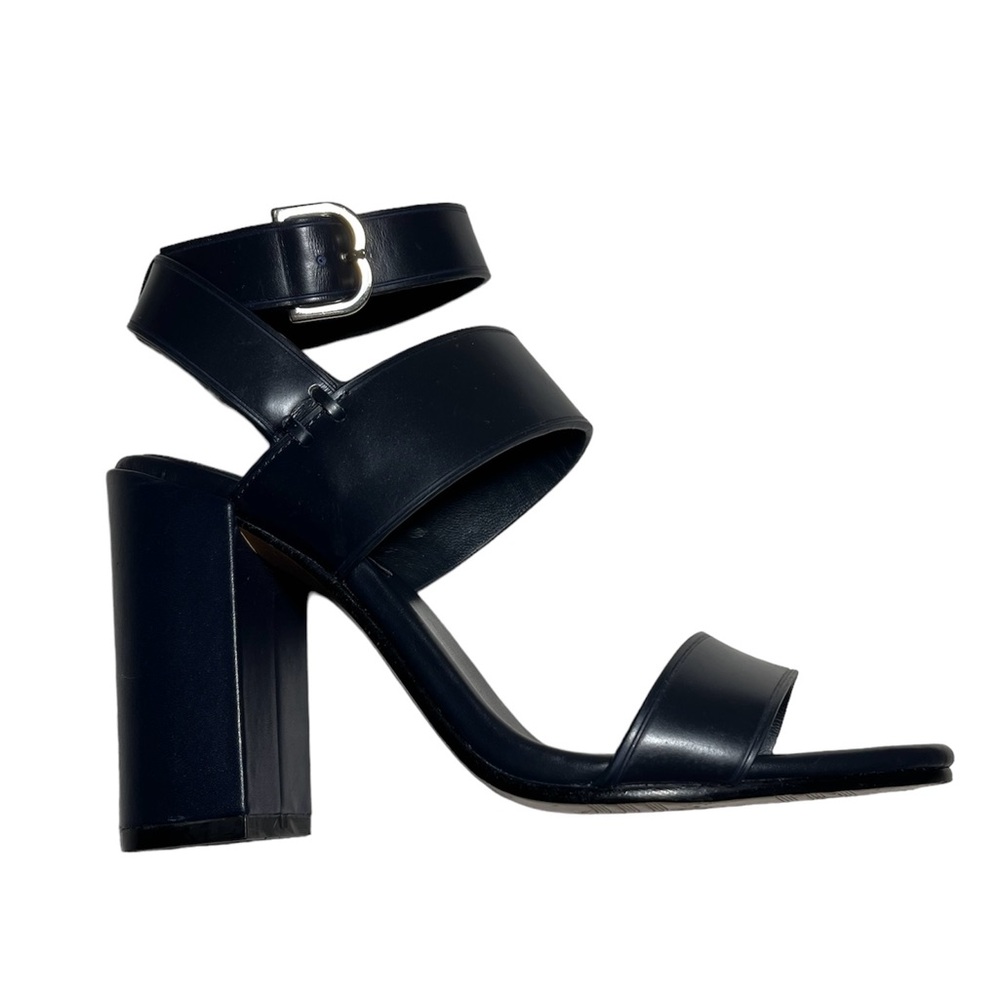 Black Strappy Block Heel Sandal - Women's